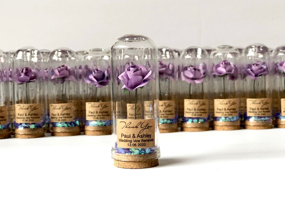 Lilac Wedding Favors for Guests, Glass Cloche Dome Custom Favors ...