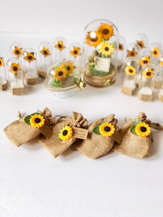 Sunflower & 100 % Pure Beeswax Candle BULK Favors Rustic 