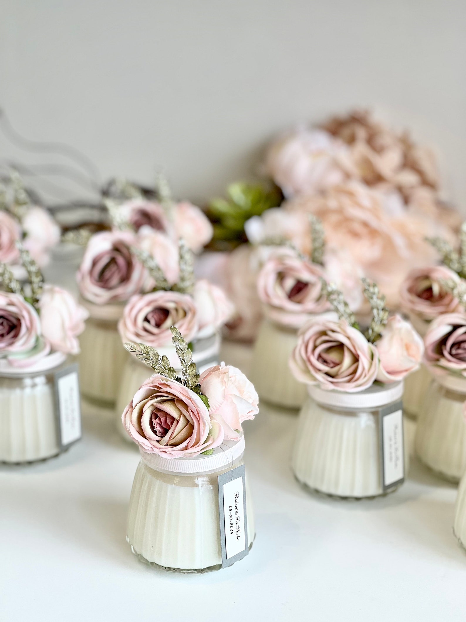 Candle Wedding Favors for Guests, Custom Baby Shower Candle Favors ...