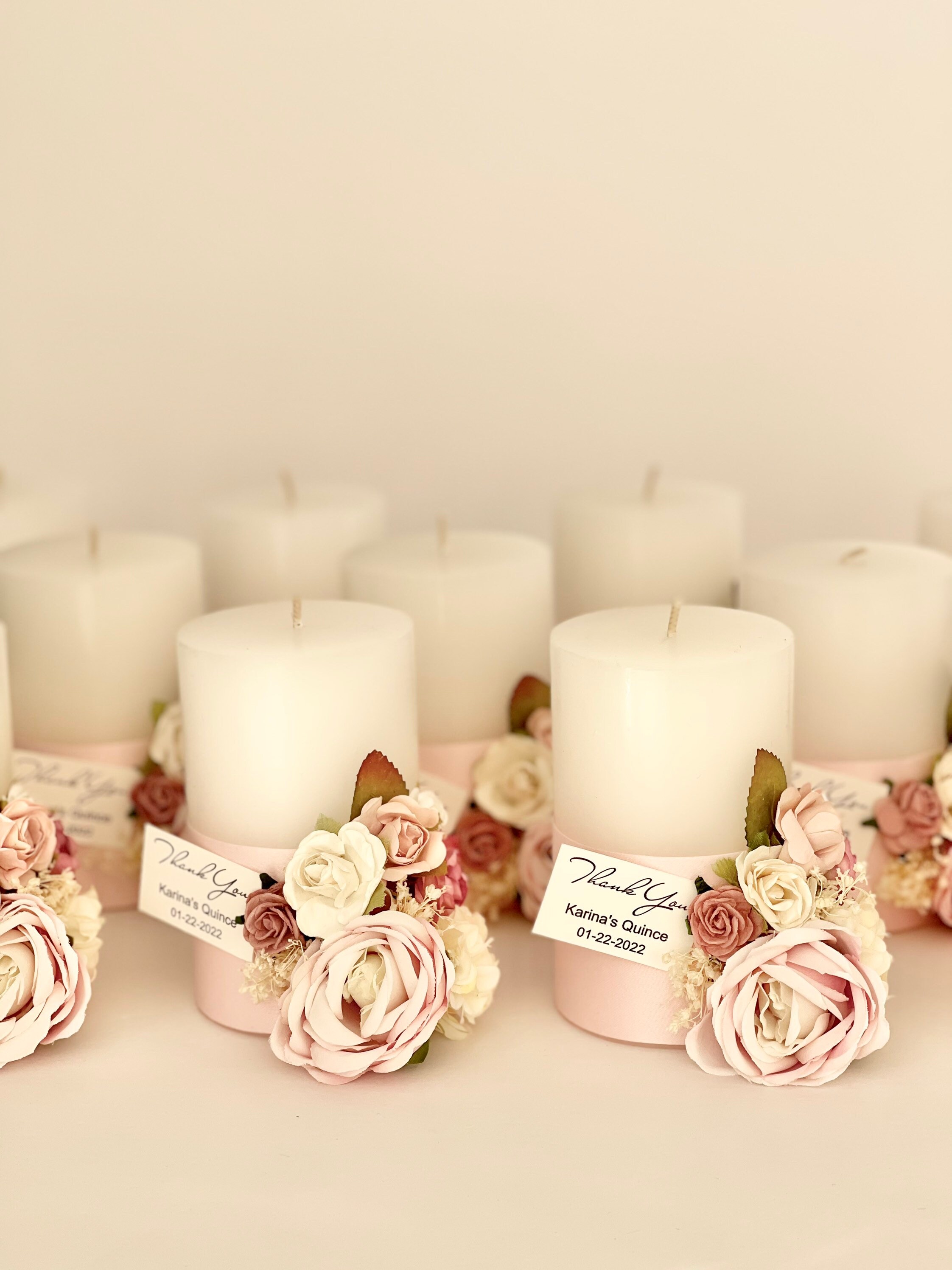 3pcs Custom Candle Wedding Favors for Guests, Luxury Party Favors ...