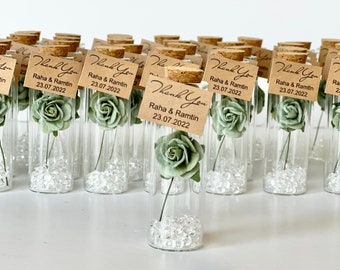 10pcs Wedding Favors for Guests, Wedding Favors, Baptism Favors, Sagagreen Rose, Luxury Favors, Engagement Favors, Boho Wedding, Saga Green