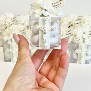 10 pcs Baptism Favors, Christening Favors, Favors Boxes, Cross Favors, Custom Favors, First Communion Souvenirs, Personalized Baptism Gifts image 8