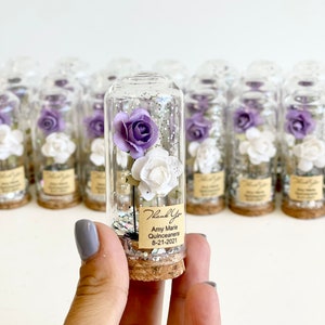 Bulk Wedding Favors for Guests, Custom Party Favors, Personalized Bachelorette Favors, Beauty and the Beast Favors, Purple Elegance Favors