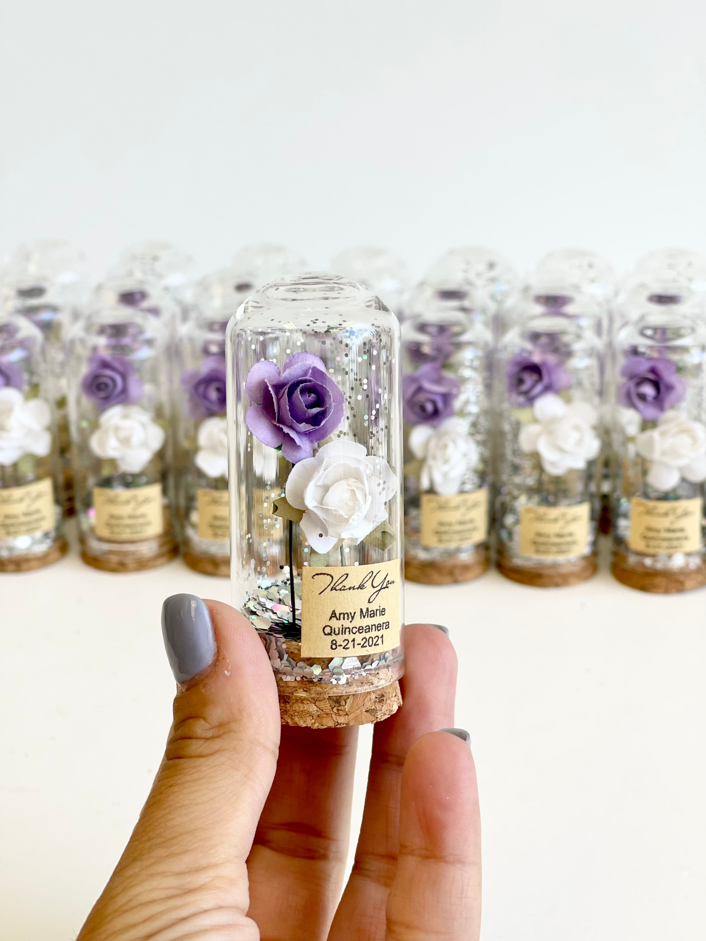 Bulk Wedding Favors for Guests, Custom Party Favors, Personalized Bachelorette Favors, Beauty and the Beast Favors, Purple Elegance Favors
