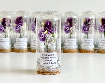 10 pcs Personalized Wedding Favors for Guests, Glass Dome Custom Favors, Beauty and the Beast Party Favors, Bachelorette Favors Gifts, Boho