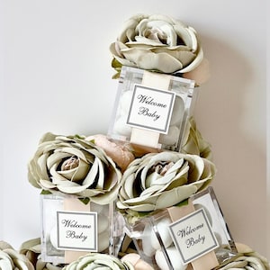 5 pcs Sage Green Wedding Favors Box for Guests, Personalized Party Favors, Blush Wedding, Custom Luxury Favors, Candy Box Thank You Gift