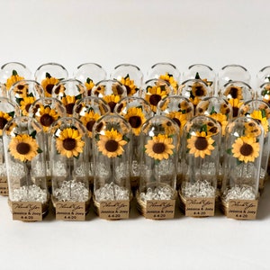 10pcs Wedding Favors for Guests, Wedding Favors, Favors, Rustic Wedding, Custom Favors, Sunflower Favors, Rustic Favors, Sunflowers, Party image 10