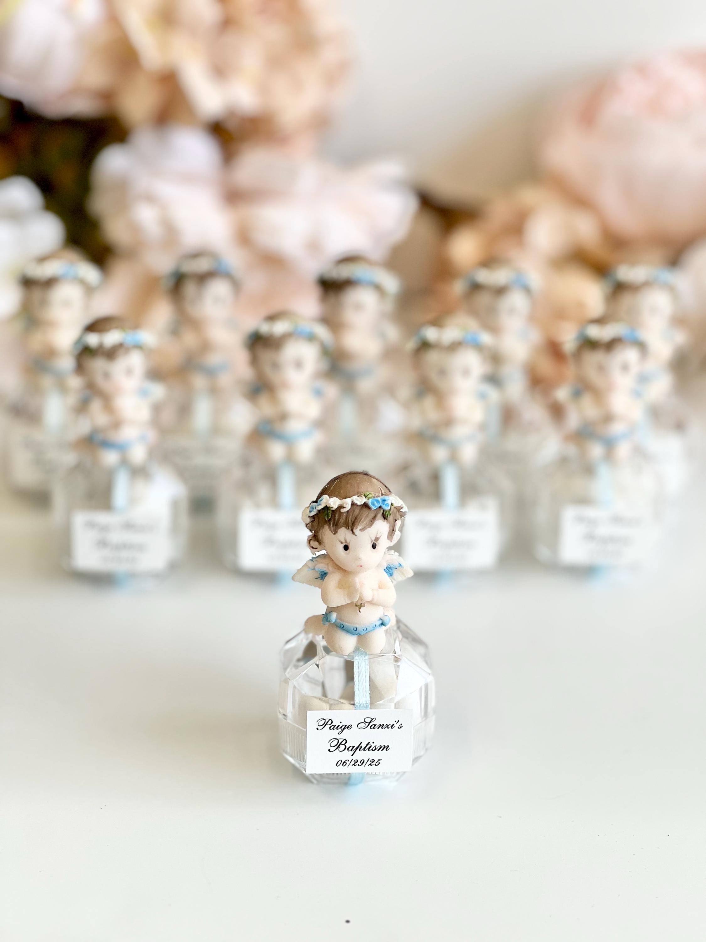 10 pcs Baptism Favors, Custom Christening Favors, Favors Boxes, Unique Angel Favors, First Communion Souvenirs, Personalized Baptism Gifts