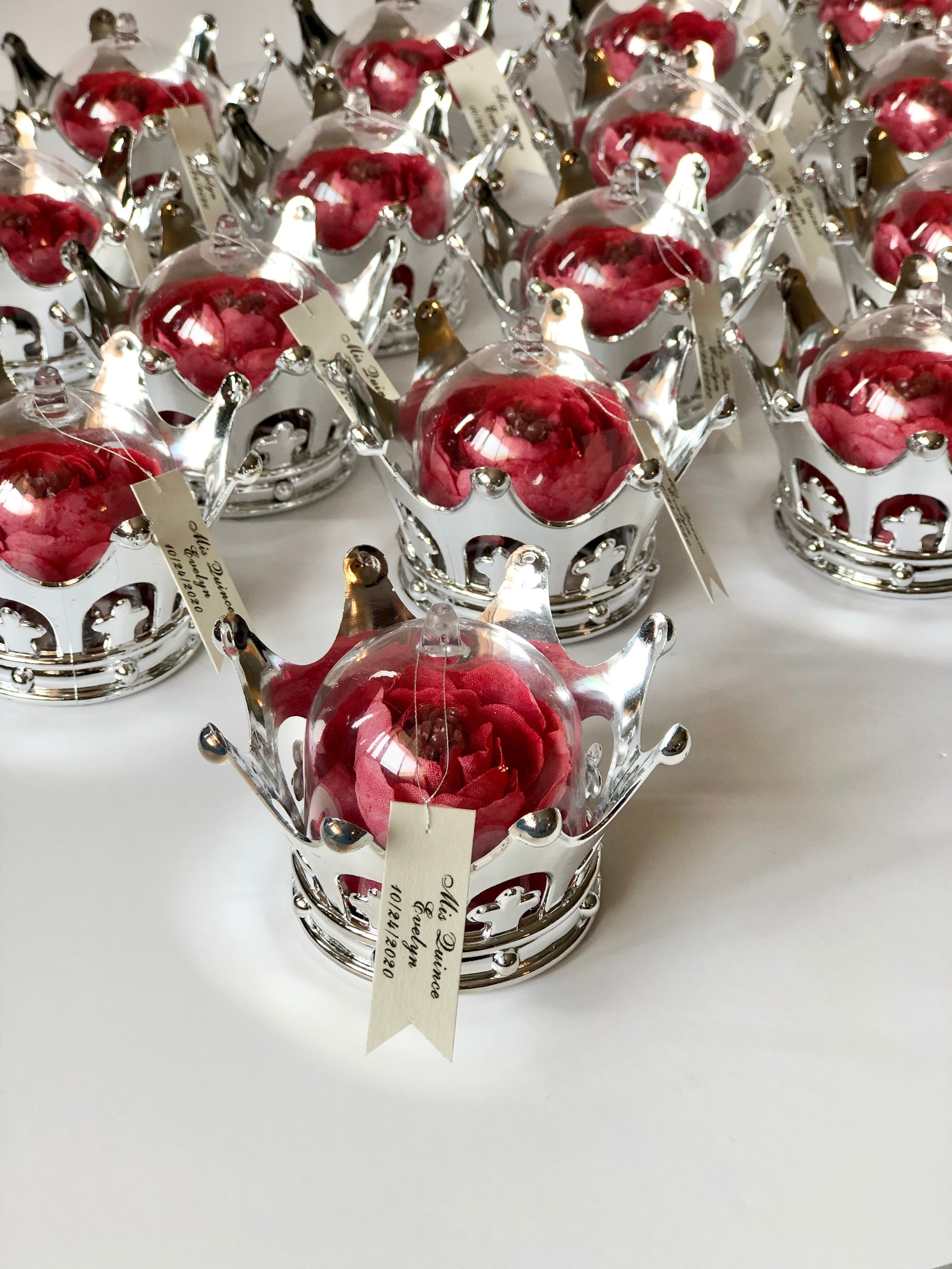 Bulk Custom Wedding favors for guests, Baby Shower Party Favors, Red Domes Crown Princess Favors, Unique Favors, Luxury Thank You Gifts