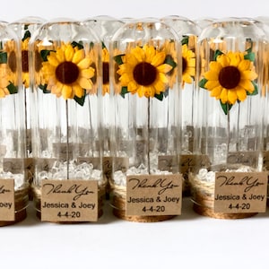 10pcs Wedding Favors for Guests, Wedding Favors, Favors, Rustic Wedding, Custom Favors, Sunflower Favors, Rustic Favors, Sunflowers, Party image 4