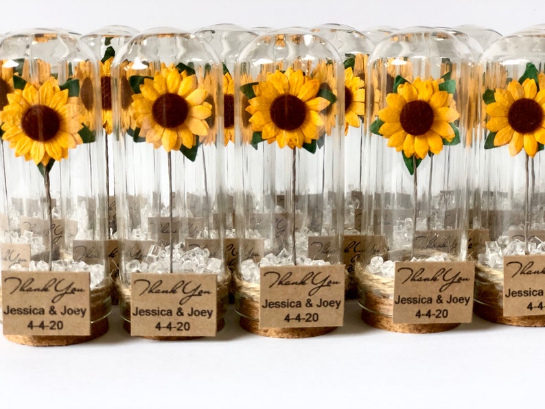 10pcs Wedding Favors for Guests, Wedding Favors, Favors, Rustic Wedding, Custom Favors, Sunflower Favors, Rustic Favors, Sunflowers, Party image 4