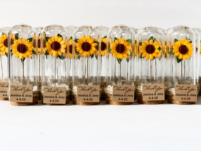 10pcs Wedding Favors for Guests, Wedding Favors, Favors, Rustic Wedding, Custom Favors, Sunflower Favors, Rustic Favors, Sunflowers, Party image 7