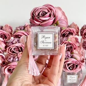 5 pcs Wedding Favors for Guests, Custom Favors Boxes, Mauve Party Favors, Personalized Bride Shower Favors, Thank You Gifts, Luxury Favors