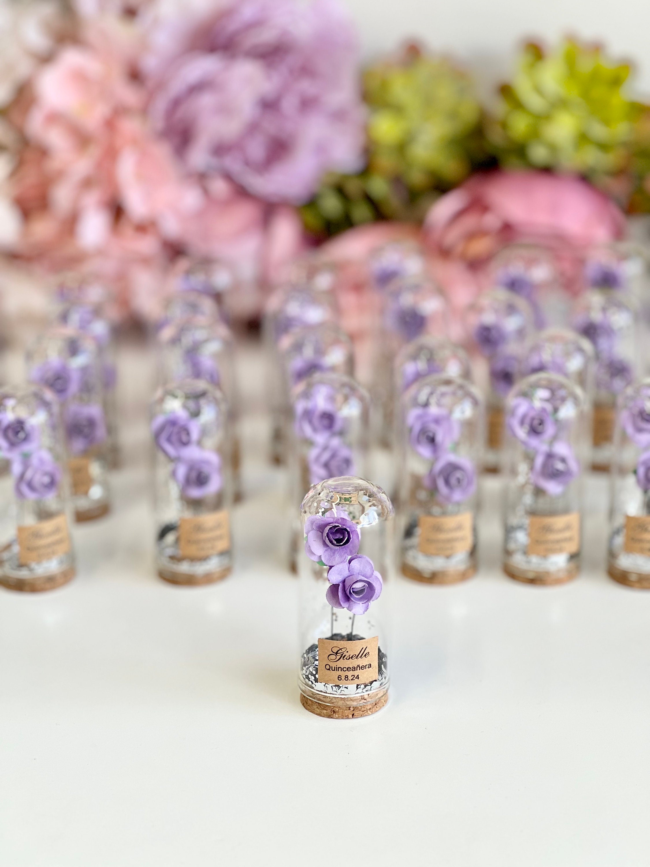 Bulk Rose Dome Favors for Guests, Lilac Wedding Favors, Personalized ...