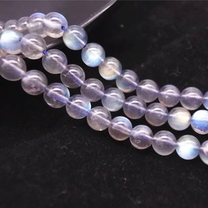 Grade AAA Natural Rainbow Labradorite Beads, Genuine Natural Gemstone, Smooth Round 3mm-10mm, 15.4 Inch Strand (GN48)