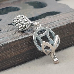 Pendant Blank (10x10mm/15x15mm Round Blank) 925 Sterling Silver Rhinestone Pendant Base Round Cabochon Fox Pendant Setting P358B