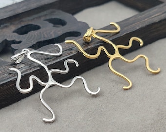 925 Silver Pendant Blank For Stones in Any Shape Gold Plated Sterling Silver Pendant Setting Pendant Component P369B