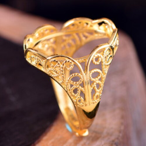 Ring Blank 15.5x20mm Oval Blank Longlasting Gold Plated Etsy