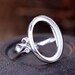 Queen Elizabeth Memorial Ring | Silver Plated Adjustable Lacy Bezel Design | 13x18mm Size | Package Of 3 Rings