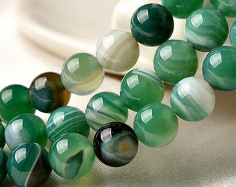 210 Perline Agata Verde Naturale 4mm Per Gioielli Fai Da Te | Bymitel | Creazioni Unisex Con Cordino Elastico Incluso - 3