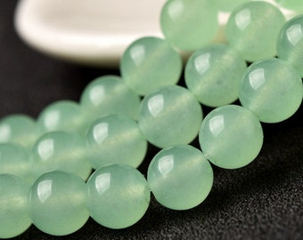 Natural Light Green Jade Round Beads Strand – 2.5mm Israel Cut, AAA Quality (13 Inch)