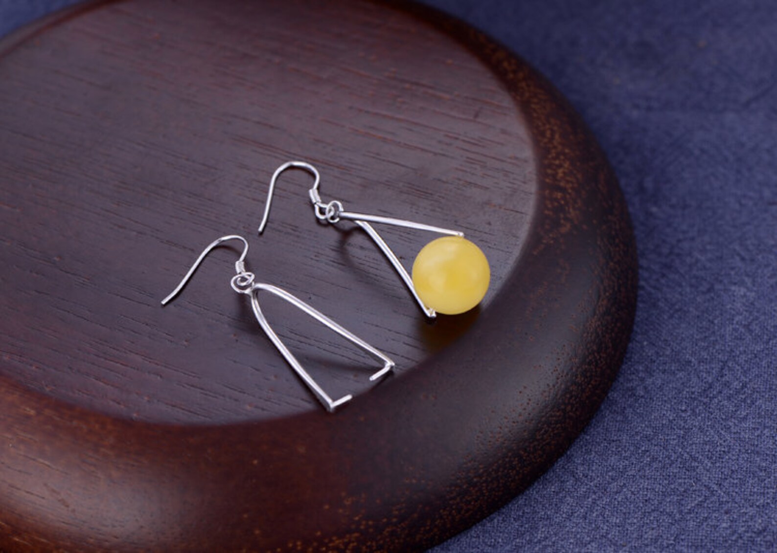 Sterling Silver Earring Settings for 813mm Round Beads White Etsy