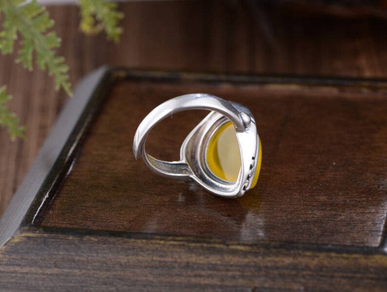 Adjustable Thai Sterling Silver Ring Base Oval Cabochon Ring Setting R882B Ring Blank 10x13.8mm12x16mm Teardrop Blank