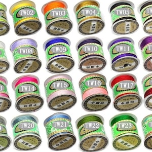 3 rolls 0.8mm thick Satin Cord / Silk Thread, Nylon Cord for Making Jewelry, 131 Yards/Roll, 23 colors to choose (SC01)