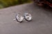 Earring Settings (10x10mm Round Blank) Thai Sterling Silver Earring Studs for Round Cabochons E022B 