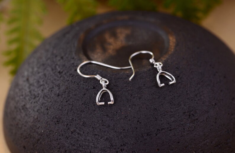 Sterling Silver Earring Settings for Any Shape Gemstones White Etsy