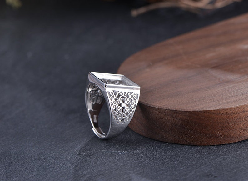 Men's Ring Blank 13x15mm Rectangle Blank LongLasting Etsy