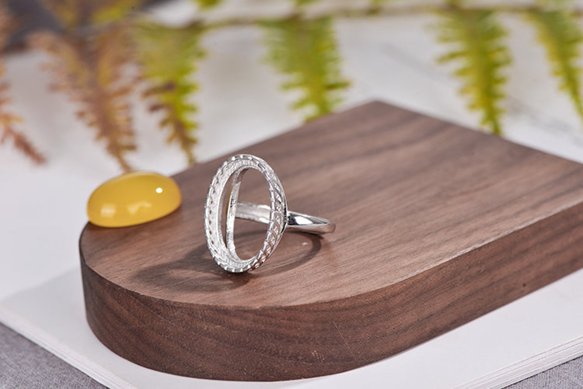 Ring Blank 15x20mm/14x29mm Oval Blank 925 Sterling Silver Etsy