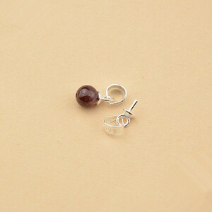Sterling Silver Bails Top Cup Drilled Pin, 925 Silver Pendant Bails For Half-drilled Beads, 3mm or 4mm PB01S image 3