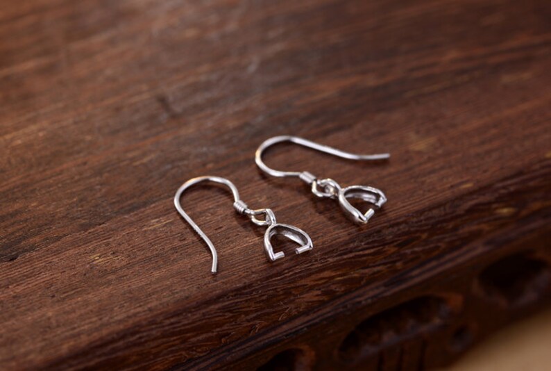 Sterling Silver Earring Settings for Any Shape Gemstones White Etsy