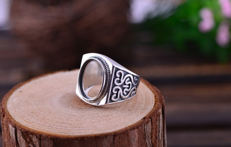 Download 13x16mm Oval Blank R040B Adjustable Thai Sterling Silver ...