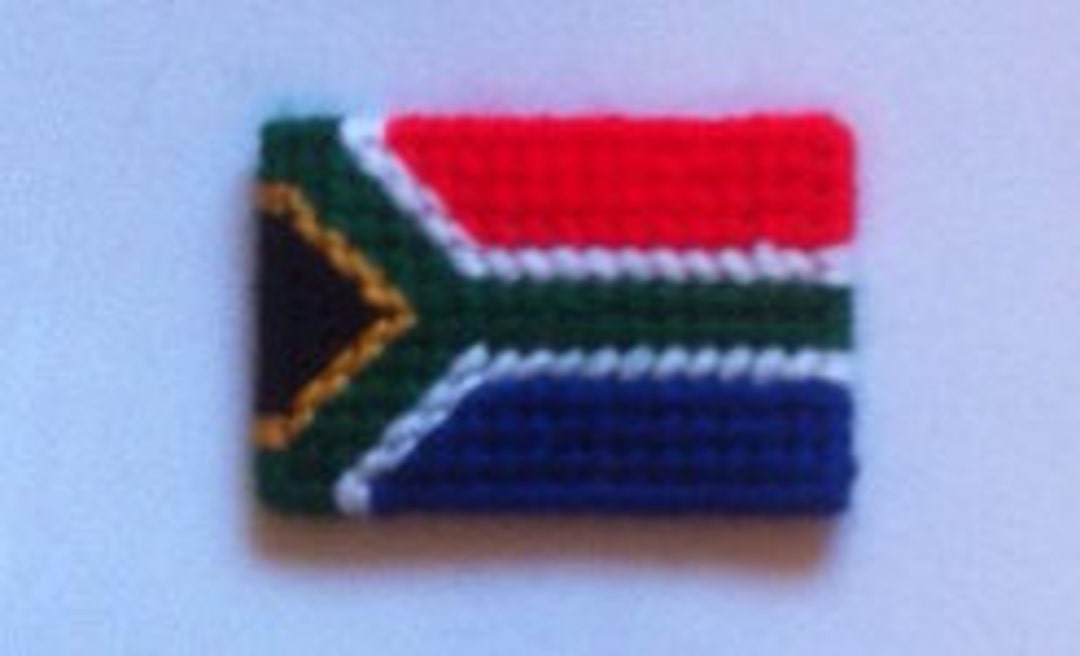 Schlüsselanhänger Südafrika Flagge – Bestickt & Hochwertig, Ca. 9,5 X 3 Cm