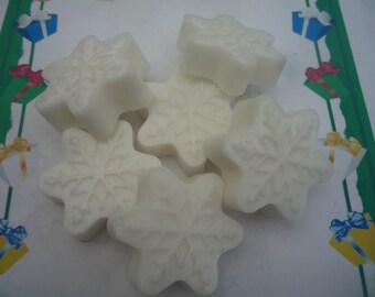 snowflake style novelty soaps x 2 handmade