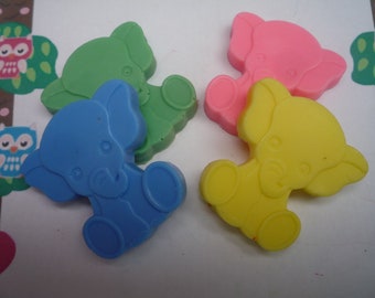 cute elephant shaped novelty childrens soap x 4 soaps