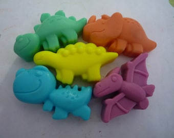 cartoon style dinosaur mini soaps x 5 soaps