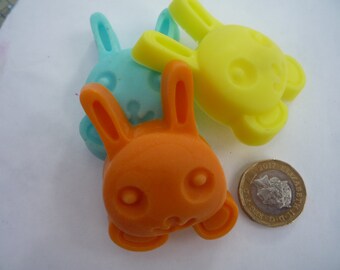 easter bunny novelty soaps  x 3 soaps