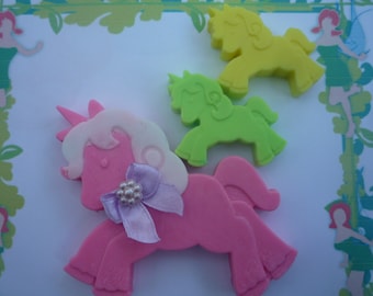 unicorn novelty gift soap x 3 soaps