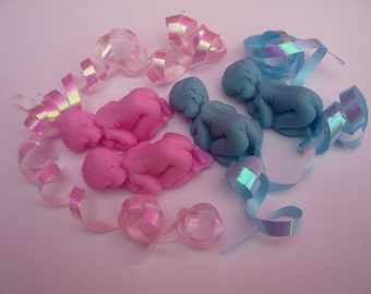 sleeping baby shaped novelty mini soaps x 4