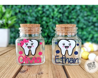 Tooth Fairy Jar, Personalized Tooth Jar, Baby Tooth Storage, Baby Keepsake, Tooth Fairy Holder, Baby Tooth Keepsake, Lost Tooth, Tooth Jar 