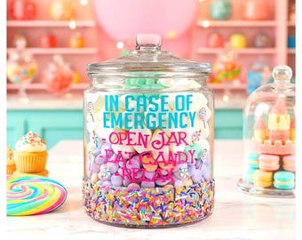 Funny Office Desk Candy Jar for Boss Birthday, Wedding Sweets Table Centerpiece Display, Sprinkles Theme Shower Candy Game, Break Room Snack