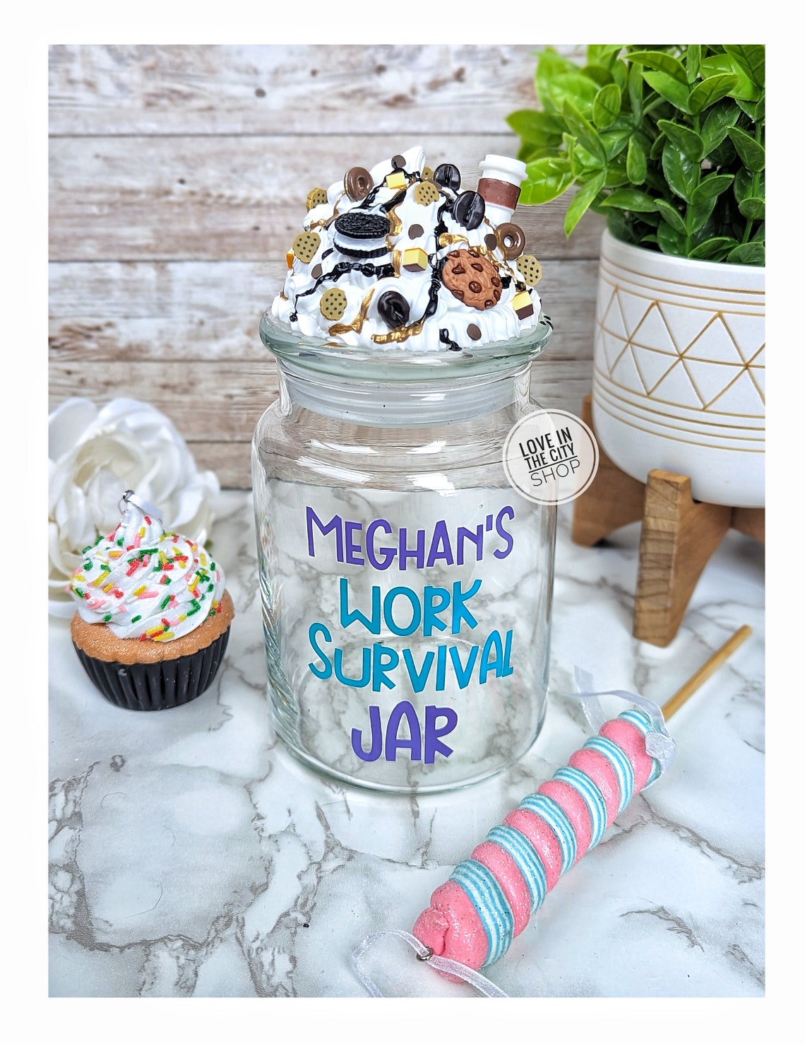 Custom Candy Jar Work Candy Jar Coworker Gift Sweets Jar Etsy