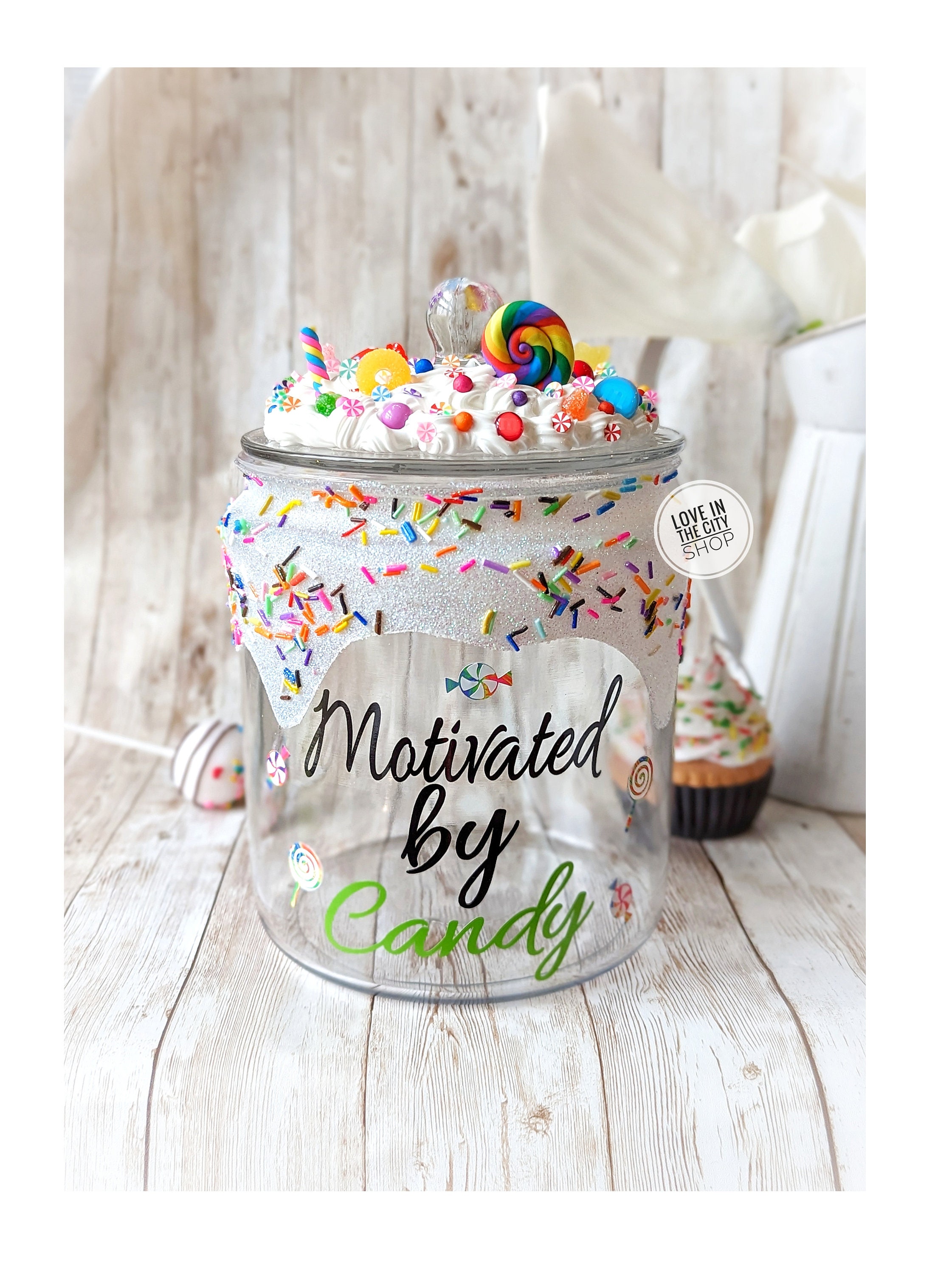 Custom Fake Frosting Candy Jar – Love In The City Shop