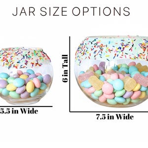 Personalized glass candy bowl, Chocolate bowl, office candy jar, receptionist candy bowl, Candy Theme party, Teacher Candy jar image 2