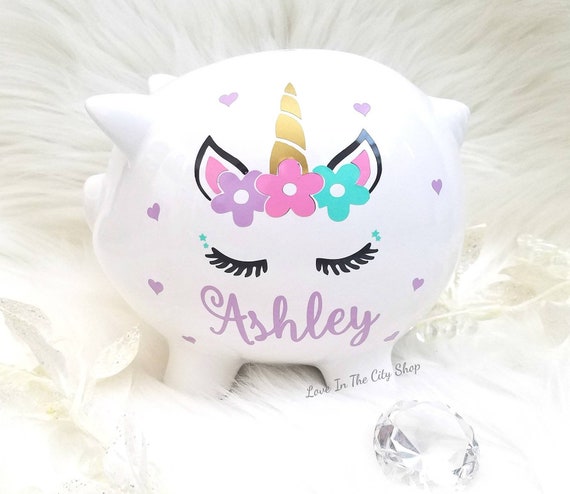 plush unicorn piggy bank