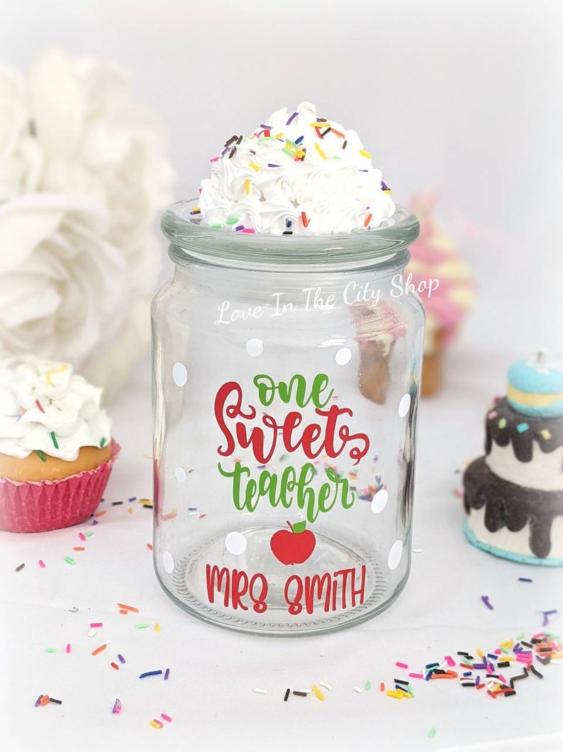 Teacher Candy Jar Principal Candy Jar Gift for Teacher Etsy