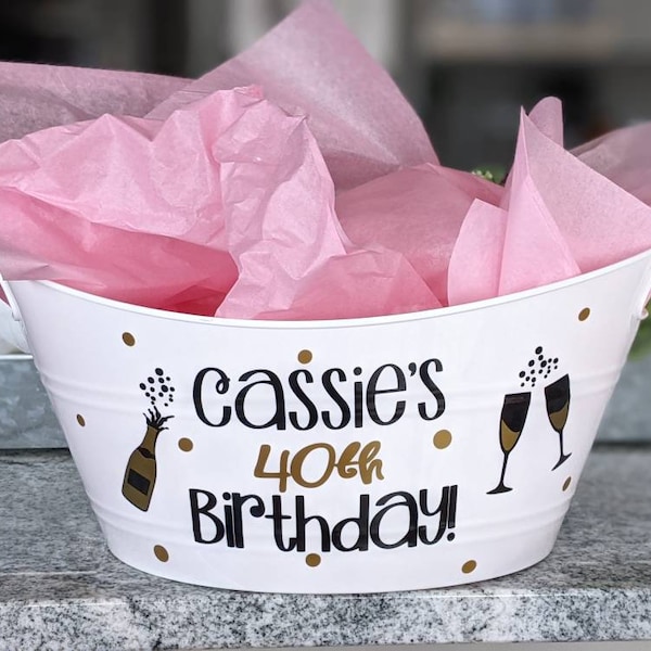 Birthday gift basket, 40th gift basket, custom gift basket, Friend gift basket, birthday basket, Personalized gift basket, birthday gift